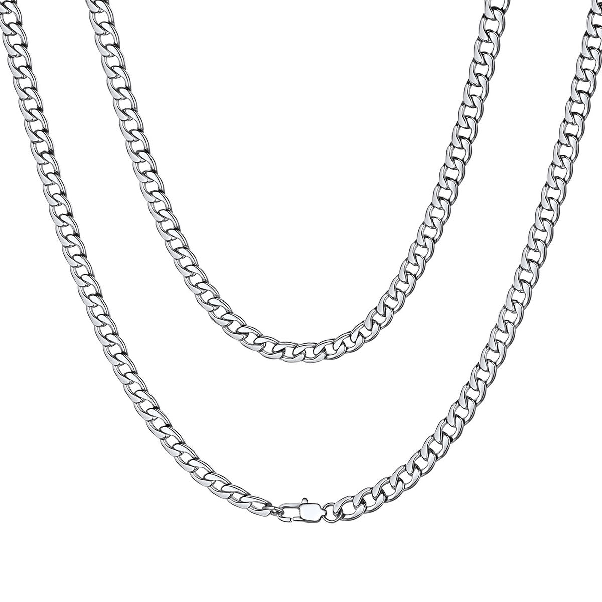 Custom Cuban Chain Necklace 5mm Stainless Steel