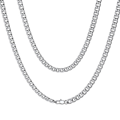 Custom Cuban Chain Necklace 5mm Stainless Steel