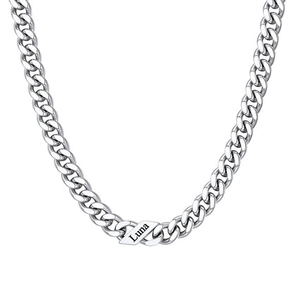 Custom Cuban Chain Necklace 7mm 1 name