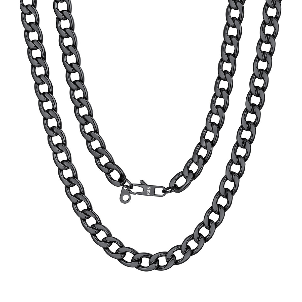 Custom Cuban Chain Necklace 9mm Black Plated