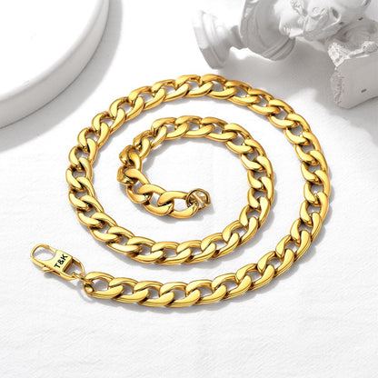 Custom Cuban Chain Necklace in Gold Plated