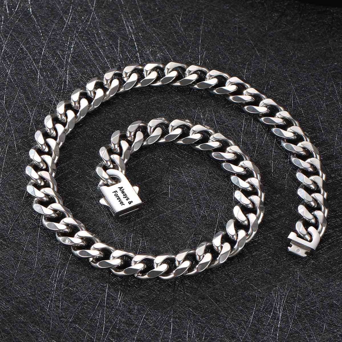Custom Cuban Chain Necklace in stainless steel 6/9/12mm