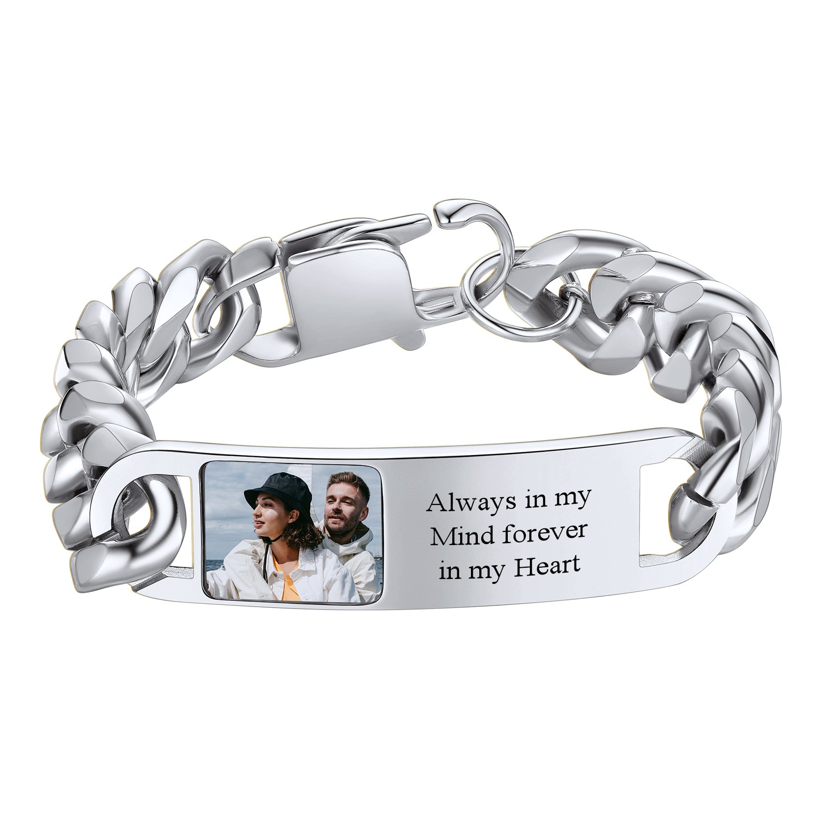 Custom Cuban Chain Photo Bracelet