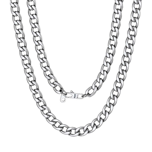 Custom Cuban Link Chain Necklace in Stainless Steel 5/9/12/15MM