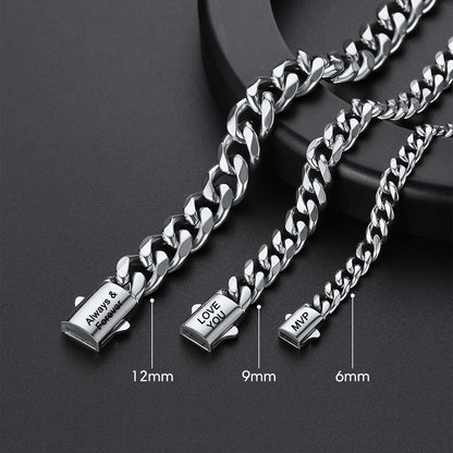 Custom Cuban Link Chain Necklace in different width