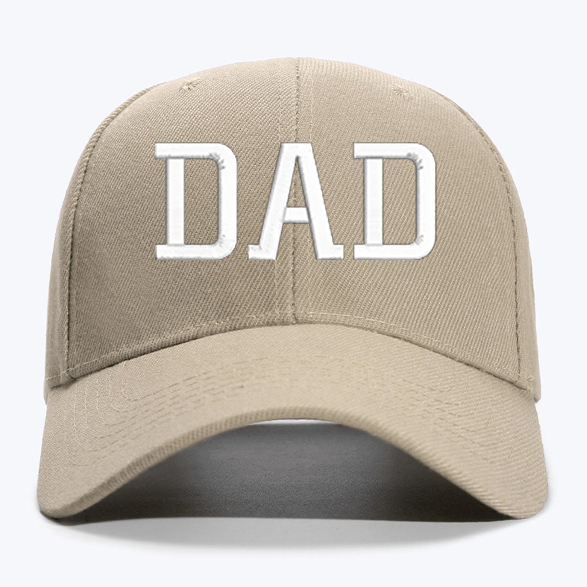 Custom Dad Hat Baseball Cap with Embroidery Text Khaki