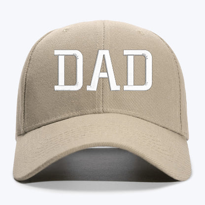 Custom Dad Hat Baseball Cap with Embroidery Text Khaki