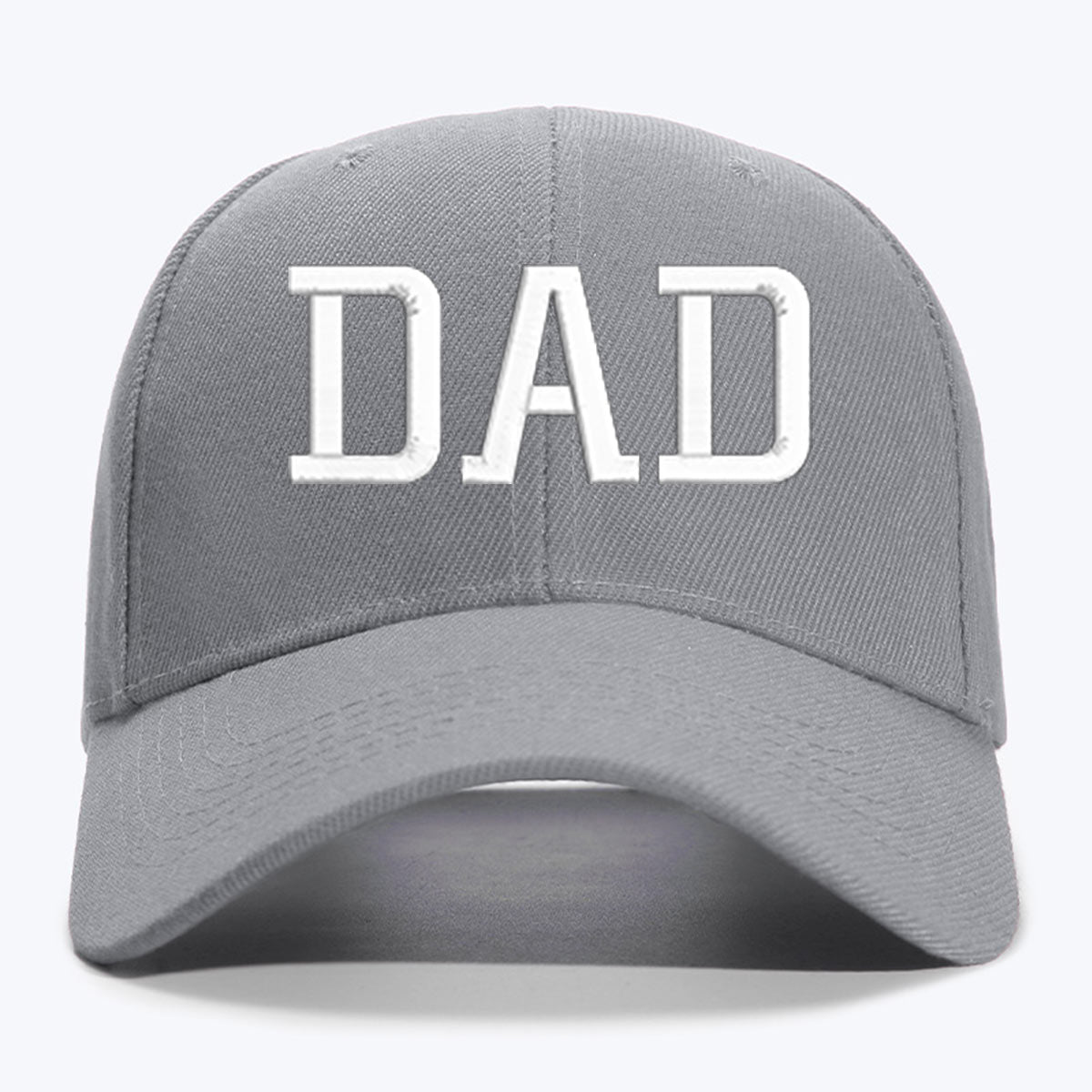 Custom Dad Hat Baseball Cap with Embroidery Text grey