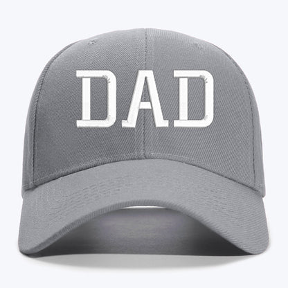 Custom Dad Hat Baseball Cap with Embroidery Text grey