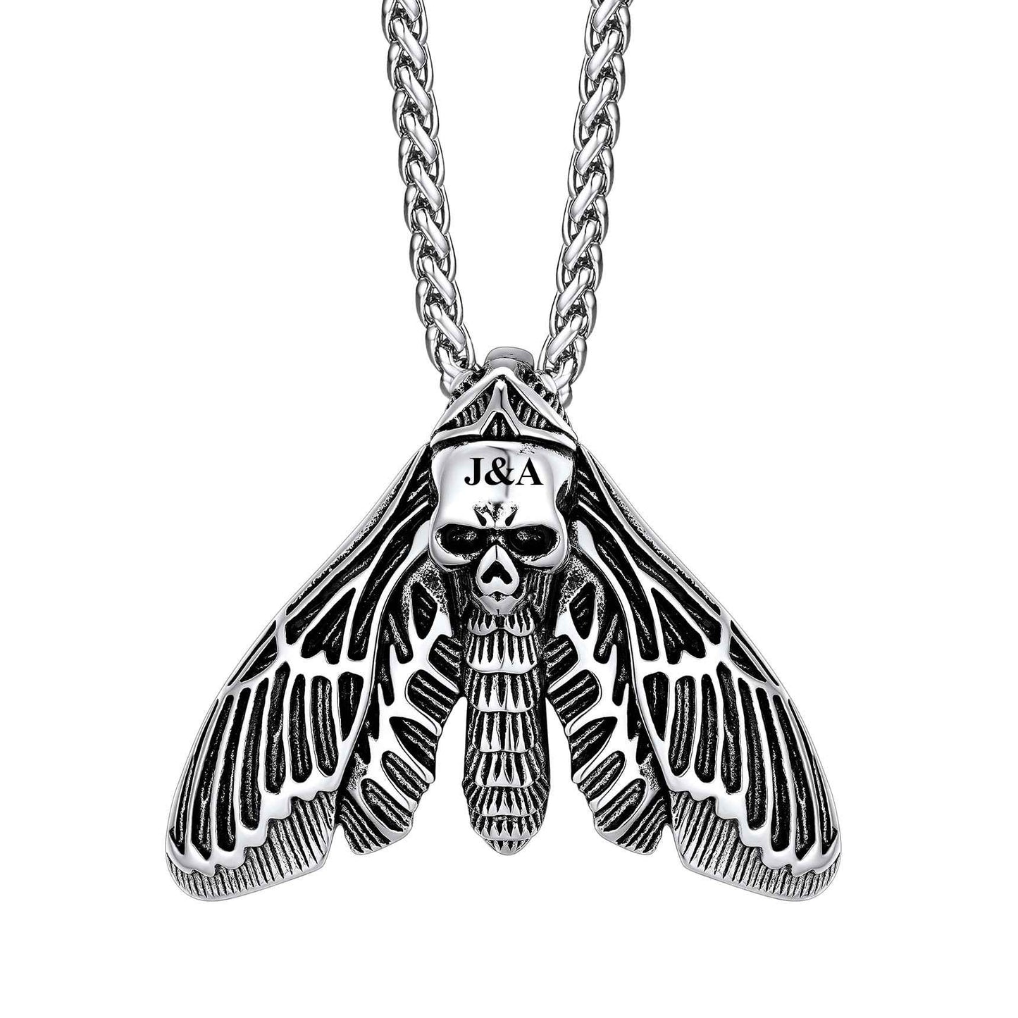 Custom Death Head Moth Skull Necklace