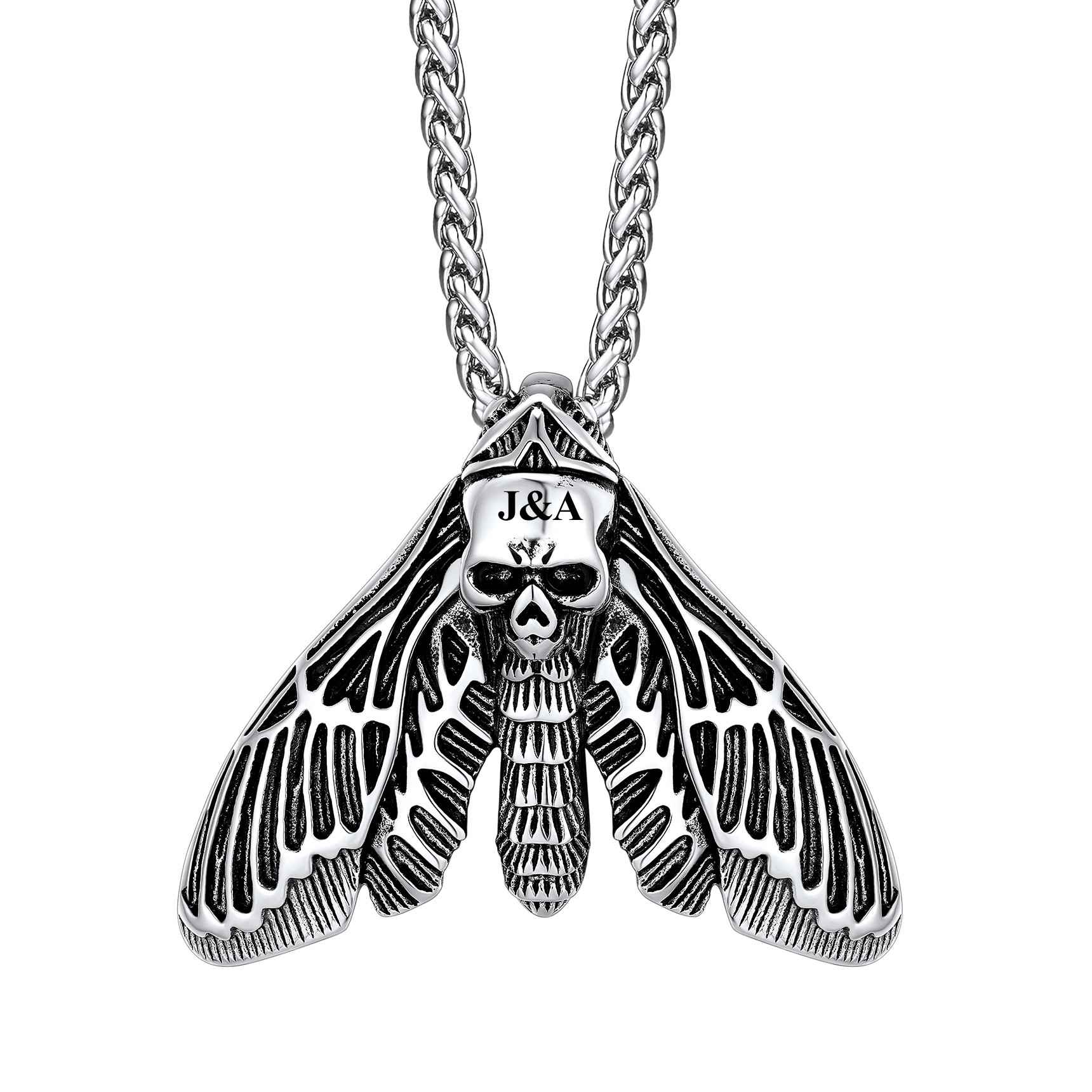 Custom Death Head Moth Skull Necklace