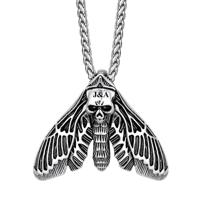 Custom Death Head Moth Skull Necklace