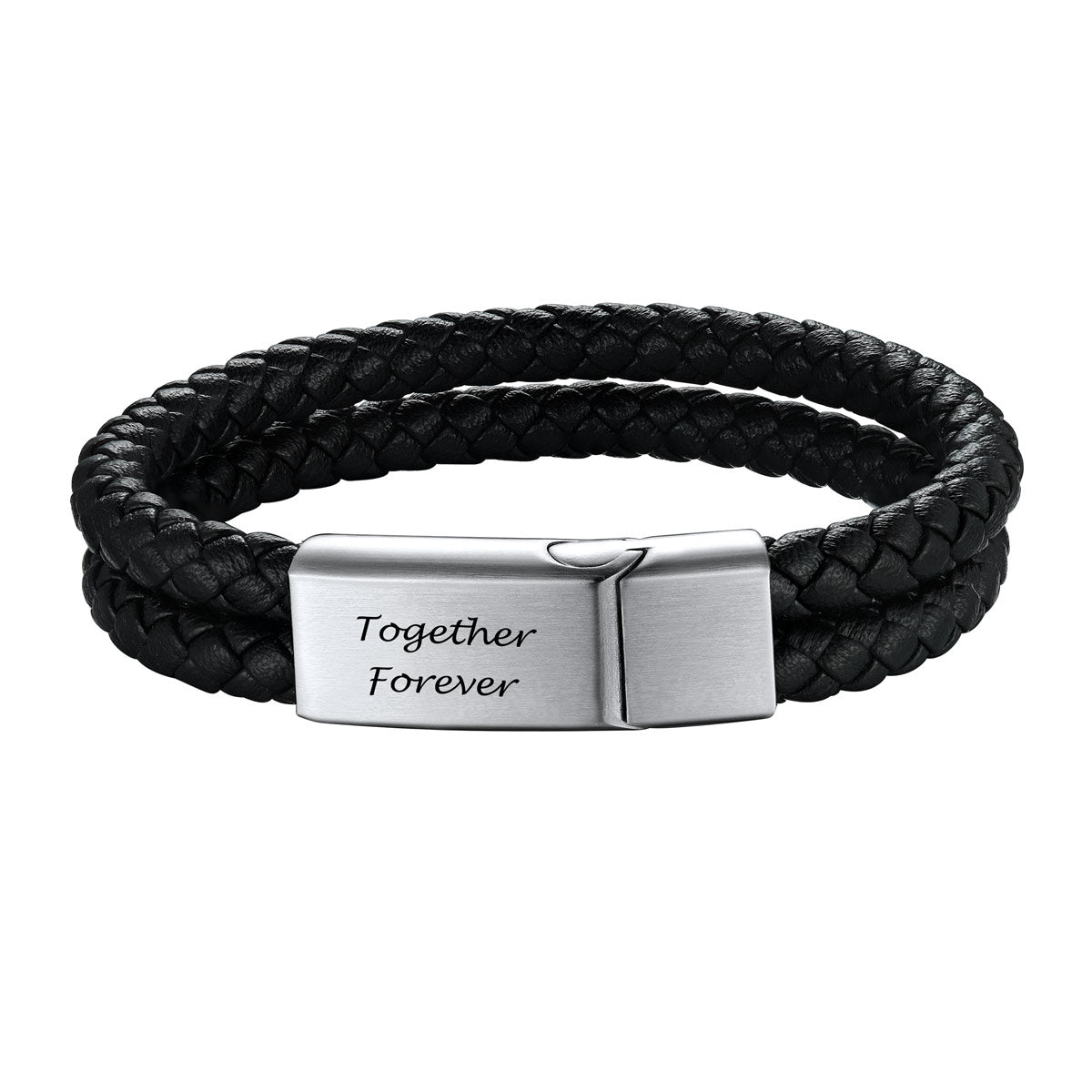 Custom Double Braided Leather Bracelet