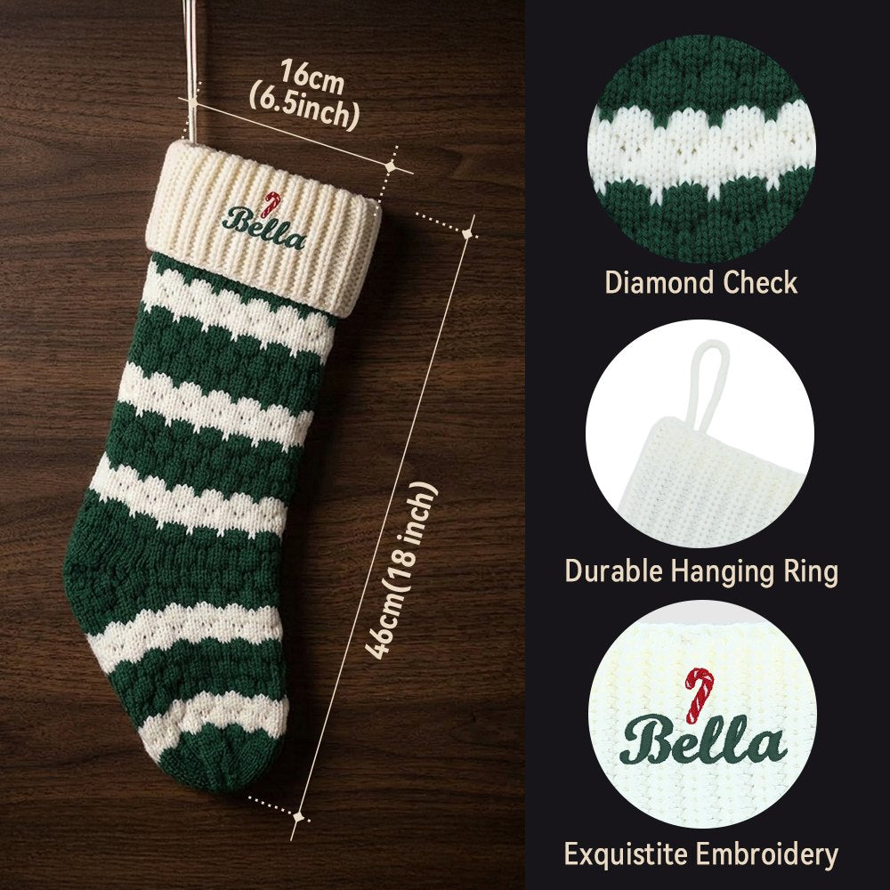 Personalized Embroidered Name Christmas Stocking Holiday Decor