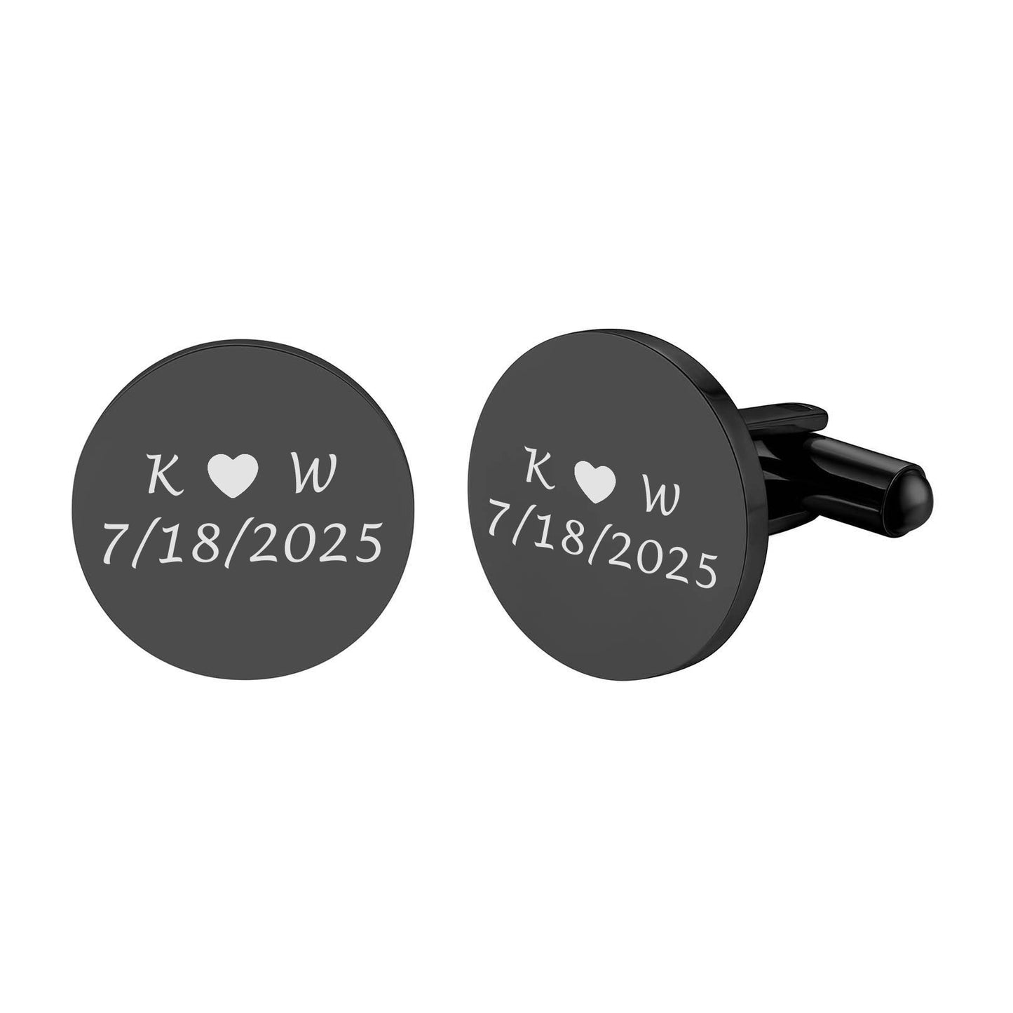 Custom Cufflink Black Plated