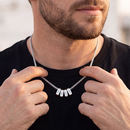 Custom Engraved Multi-Name Charm Necklace