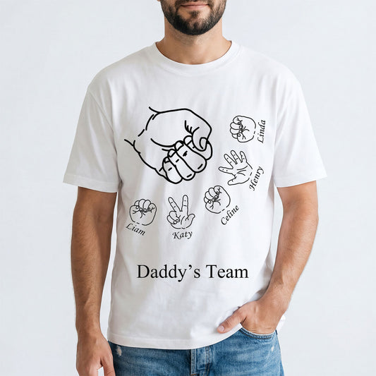Custom Game T Shirt with 1-6 Names for Dad