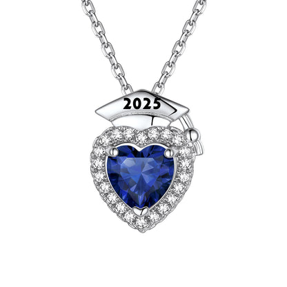 Custom Graduation September Birthstone Necklace