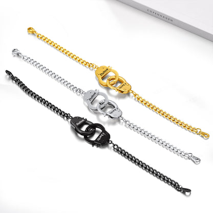 Custom Handcuff Chain Bracelet in different color