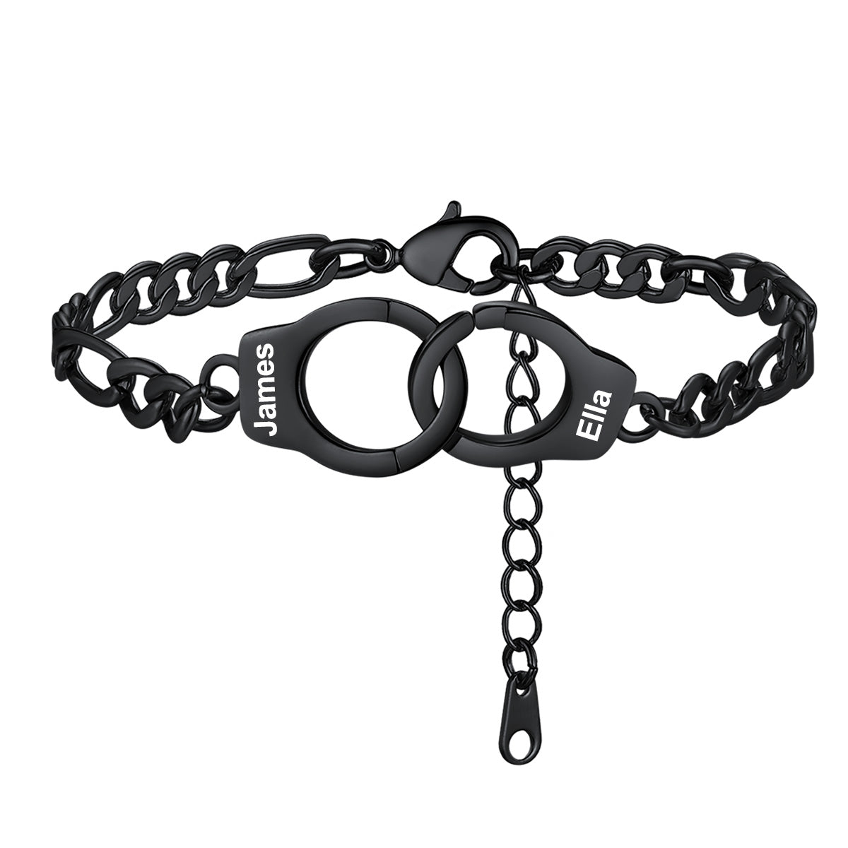 Custom Handcuffs Ankle Bracelet Black Plated
