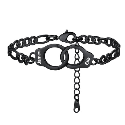 Custom Handcuffs Ankle Bracelet Black Plated