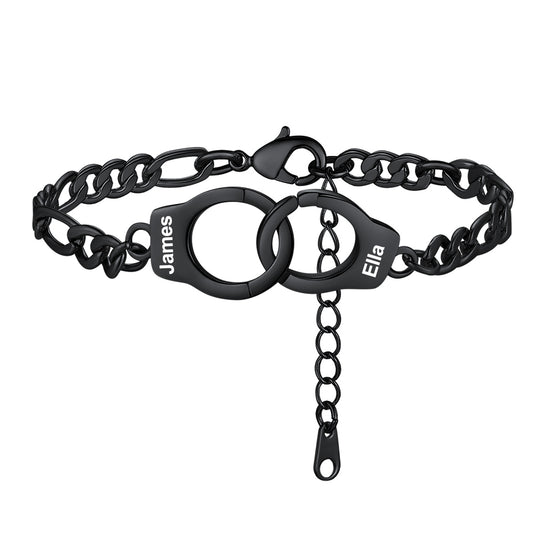 Custom Handcuffs Ankle Bracelet Black Plated