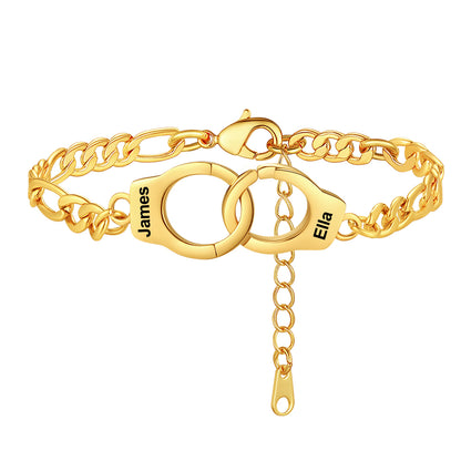Custom Handcuffs Ankle Bracelet Gold Plated