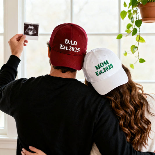 Custom Hat Baseball Cap with Embroidery Text for Couple