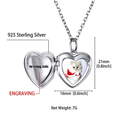 Custom Heart Locket Necklace Dimension, Durable, Solid