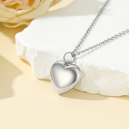 Custom Heart Locket Necklace in silver