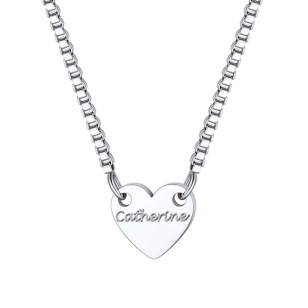 Custom Hearts 1 Names Necklace
