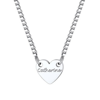 Custom Hearts 1 Names Necklace