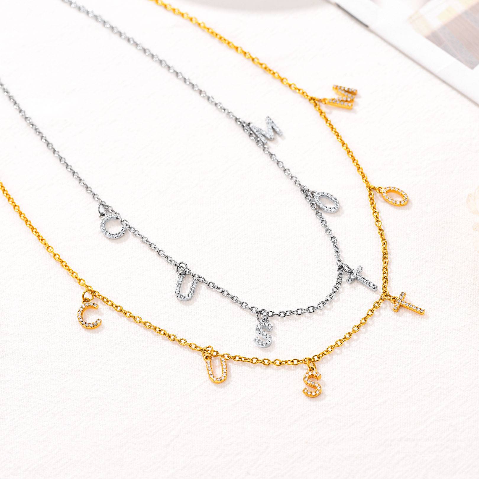 Custom Initial Name Choker Necklace