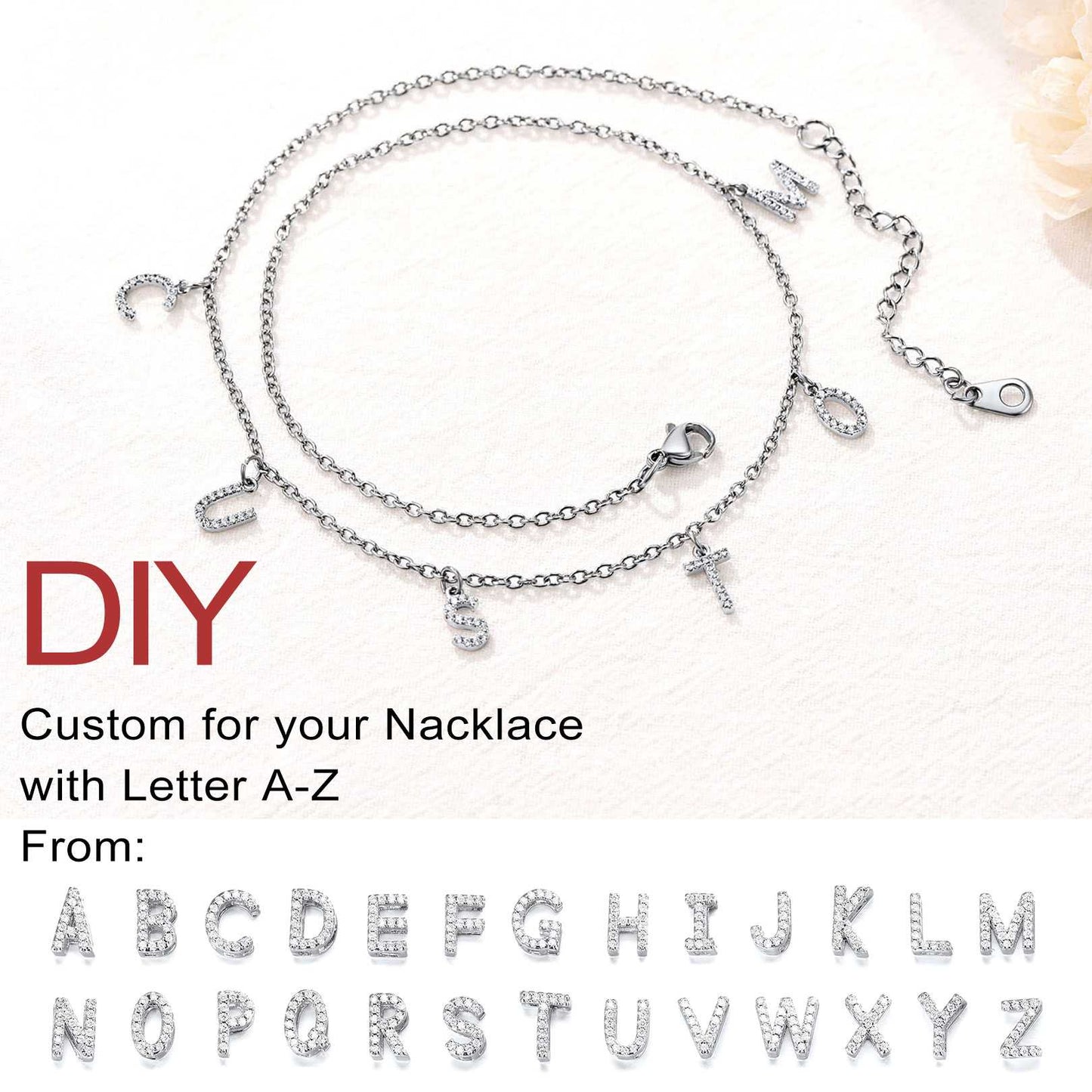 Custom Initial Name Choker Necklace DIY