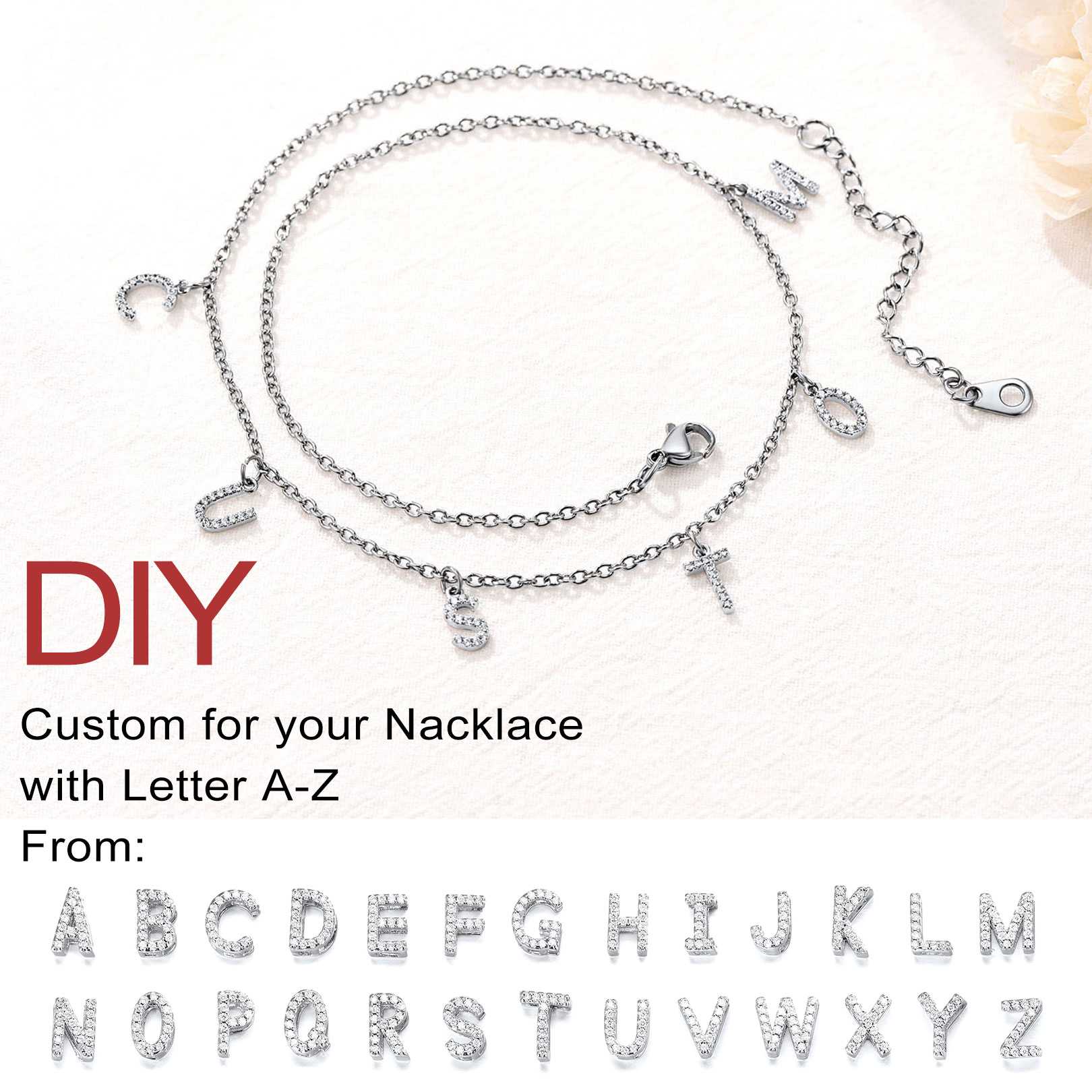 Custom Initial Name Choker Necklace DIY