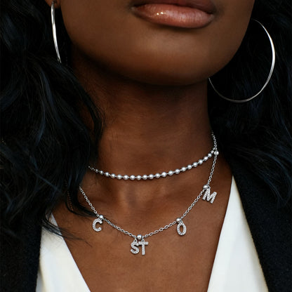 Custom Initial Name Choker Necklace for Women