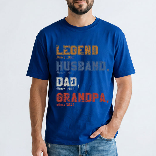 
Custom Legend Dad T Shirt Blue
