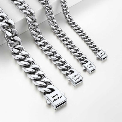 Custom Mens Cuban Link Chain Bracelets in different size