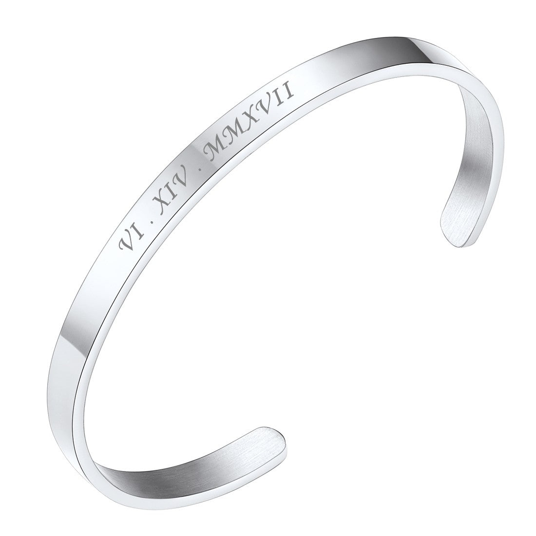 Custom Minimalist Engraved Cuff Bracelet