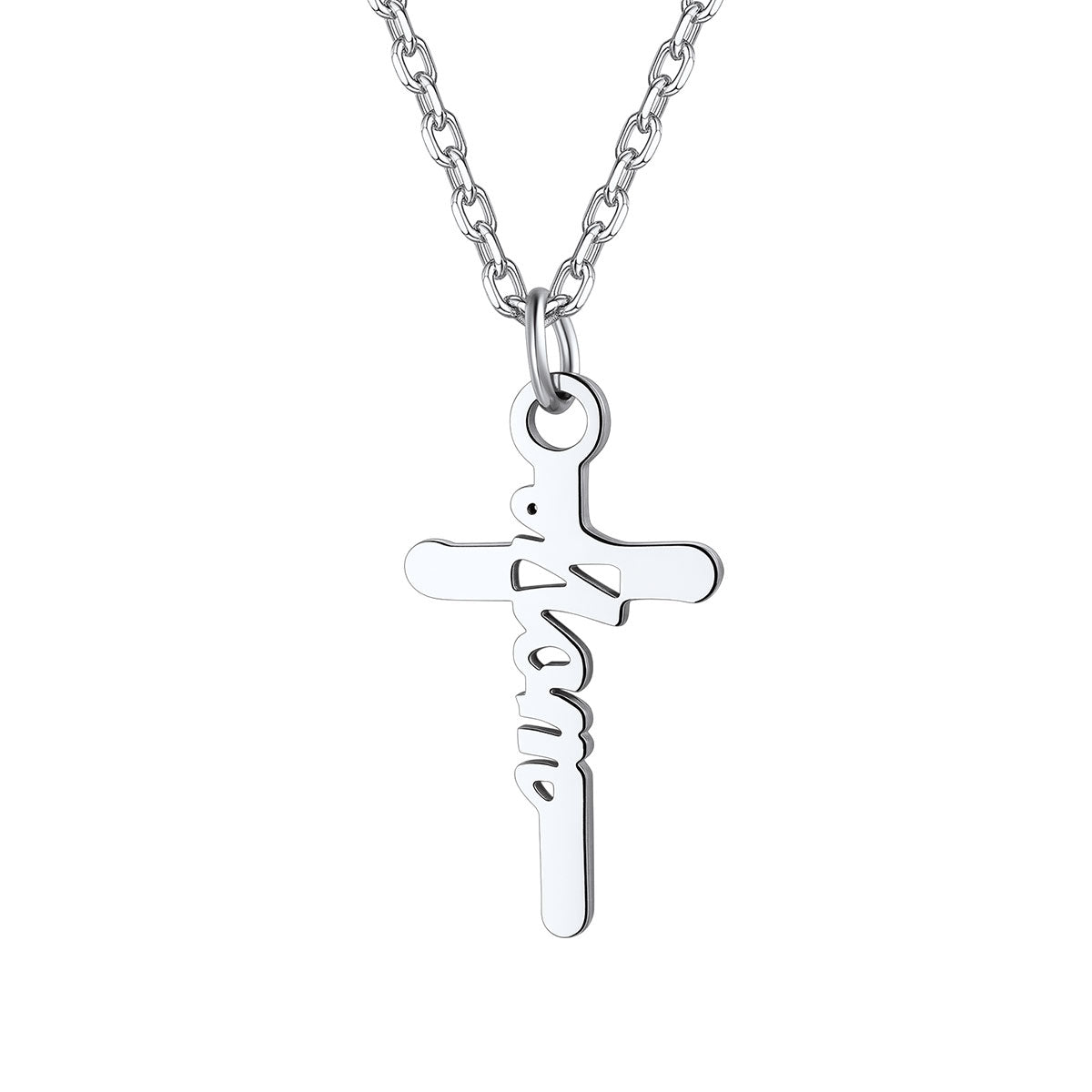 Custom Mom Necklace Cross Necklace Gift for Mom