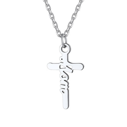 Custom Mom Necklace Cross Necklace Gift for Mom