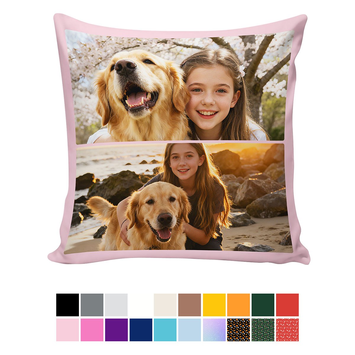 Custom Multi Photos Throw Pillow