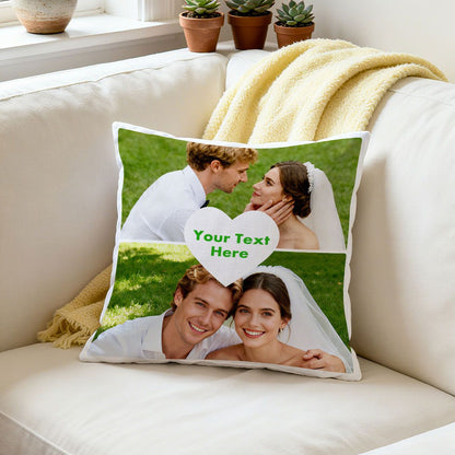 Custom Multi Photos Throw Pillow 2 Photos