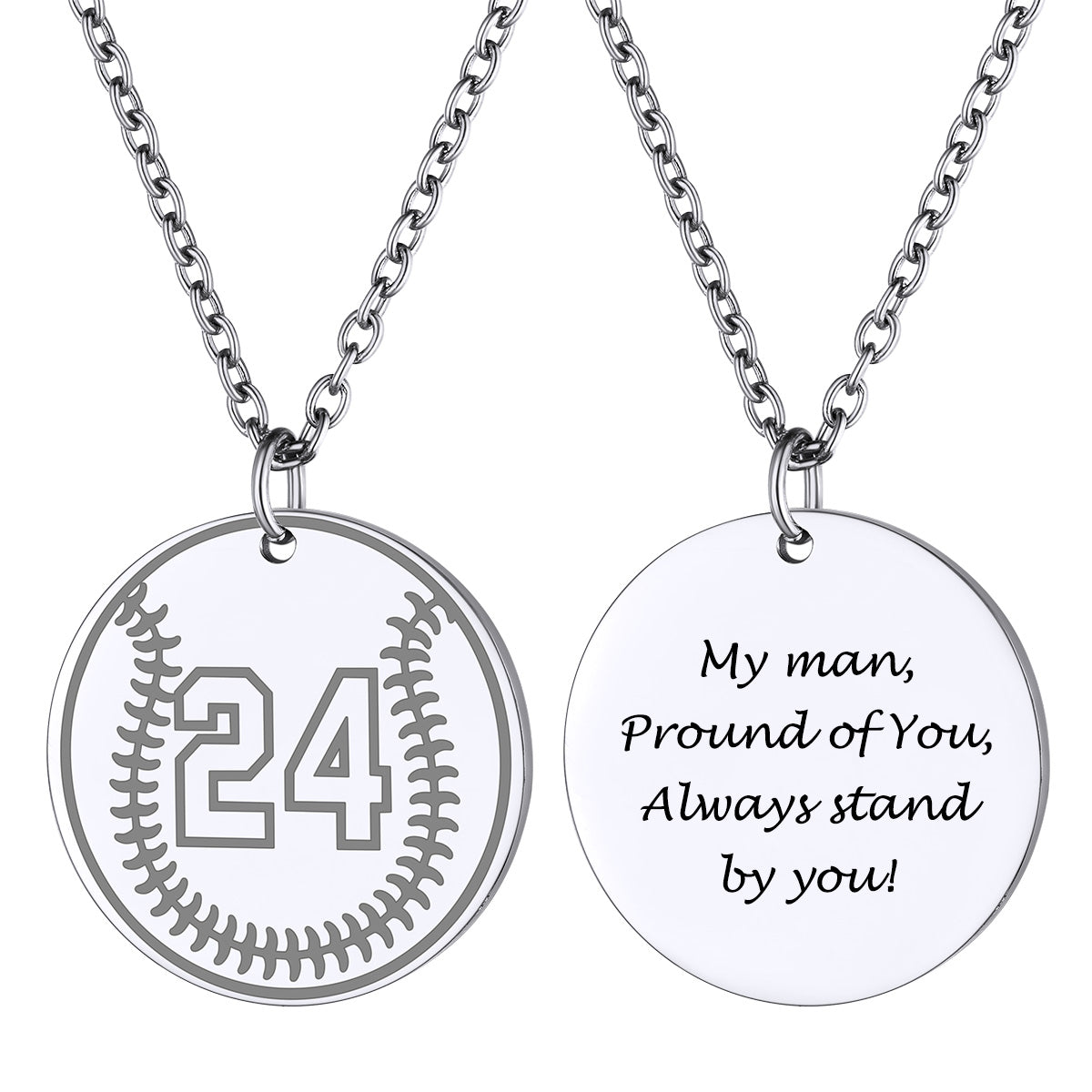 Custom Name Ball Sport Necklaces Jersey Number Necklace