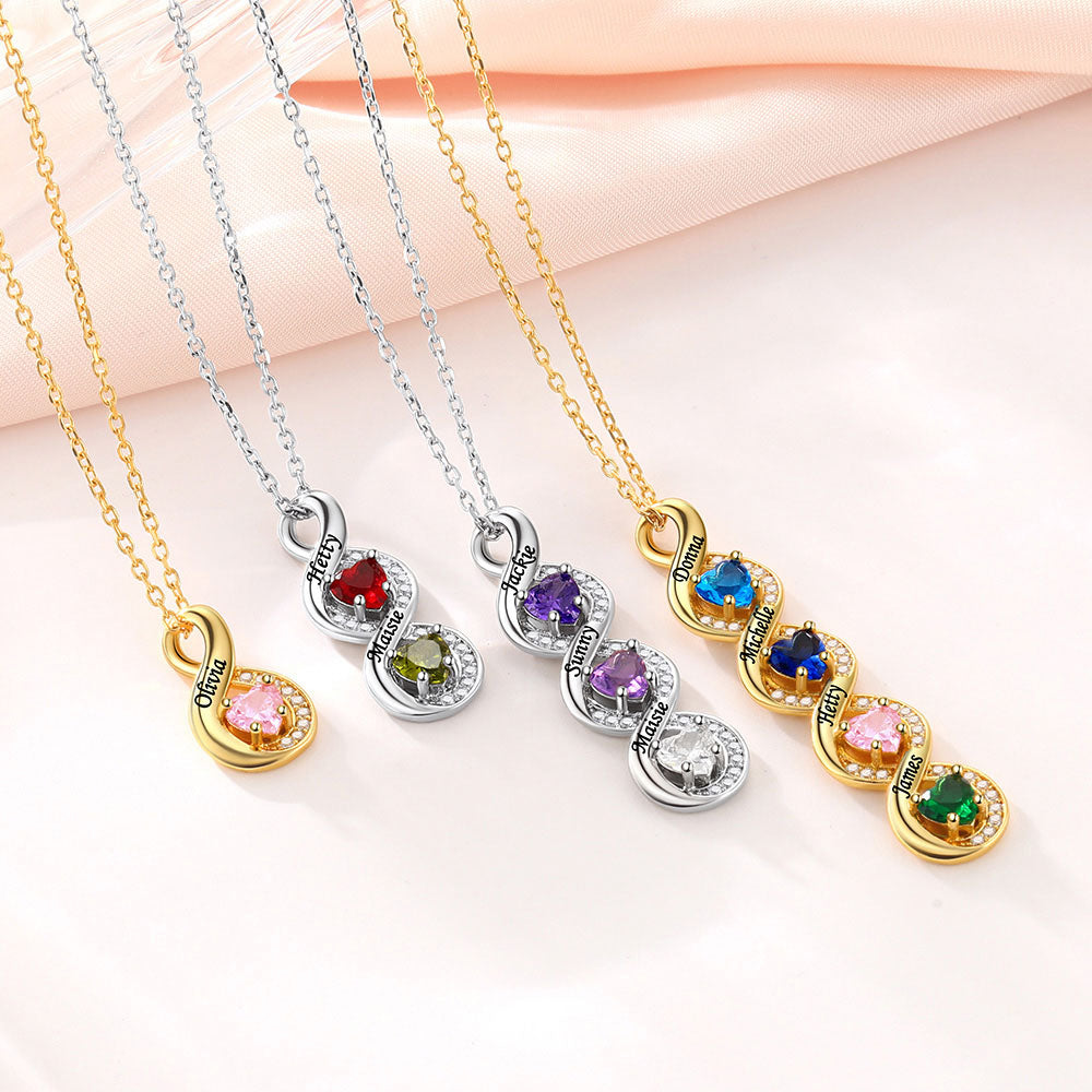Personalized Infinity Birthstone Necklace | Gifts for Mom – BIRTHSTONES ...