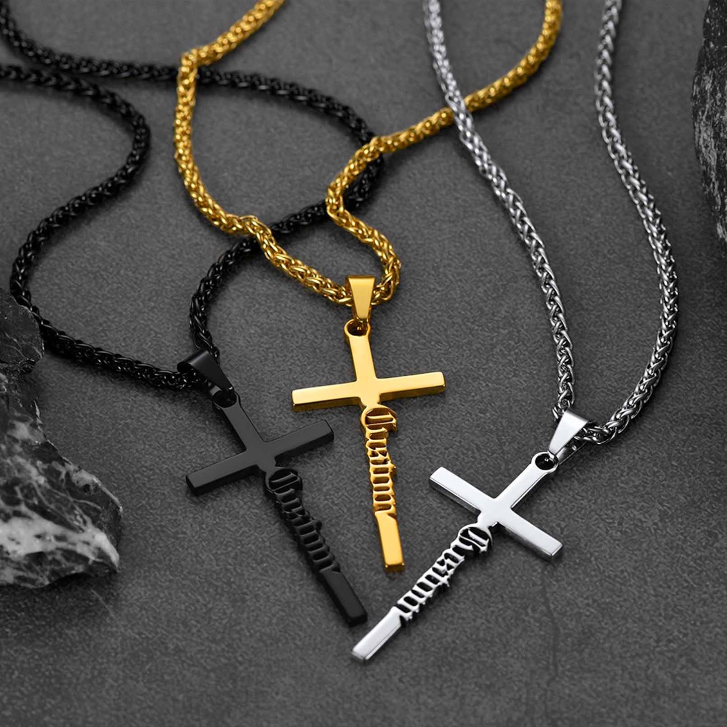Custom Name Cross Necklace