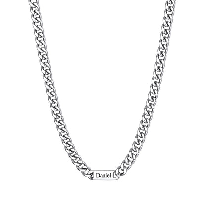 Custom Name Cuban Chain Necklace 9mm