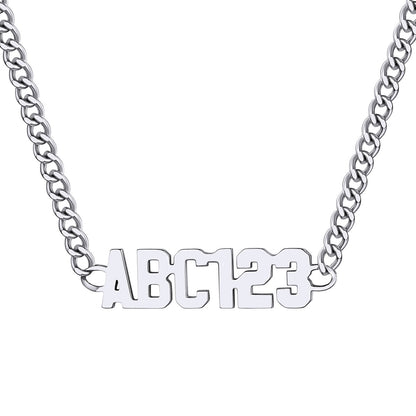 Custom Name Cuban Chain Necklace Stainless Steel 