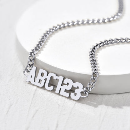 Custom Name Cuban Chain Necklace for men women in steel