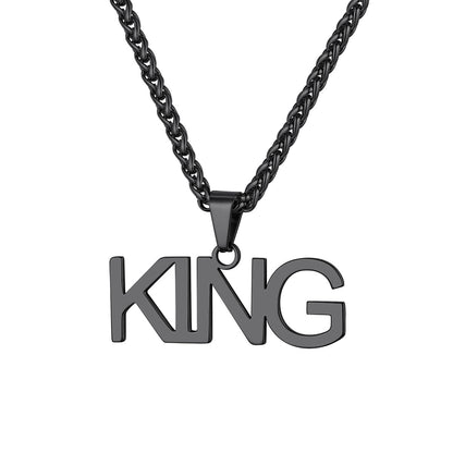 Custom Name Necklace Black Plated
